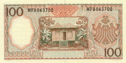 IndonesiaP97-100Rupiah-1964_b-donated